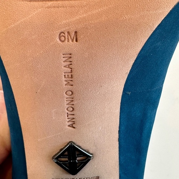 ANTONIO MELANI Blue Suede Heels - Picture 10 of 10